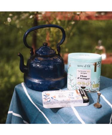 terre d'Oc - Organic White Tea from Fujian - Orange Blossom Flavor - Metal Box - Loose Leaf - Gift Idea for Men and Women - - Buy Online on GoSupps.com
