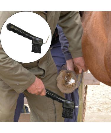 Bohue 4Pcs Horse Hoof Pick Brushes Stiff Bristled Brush with Soft Touch Rubber Handle Portable Hoof Pick Hoof Cleaner for Horses and Goat - Buy Online on GoSupps.com