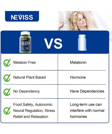 NEVISS Melatonin Free Sleep Gummies + Ashwagandha Gummies 2000mg - Buy Online on GoSupps.com