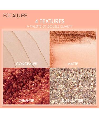 FOCALLURE Sunflower At Sunset Eyeshadow Palette - 10 Colors, Highly Pigmented Matte, Shimmer, Metallic Shades - Long Lasting Waterproof Eye Makeup Palette - Buy Online on GoSupps.com