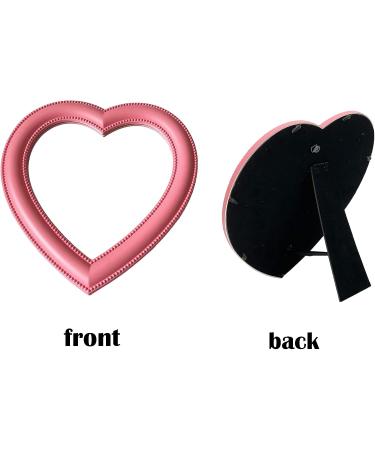 Yeekea Heart Shape Makeup Mirror - Pink | Cosmetic Desktop & Wall Hanging Mirror - Buy Online on GoSupps.com