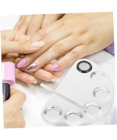 3 ensembles Palette de M lange Manucure Acier Inoxydable avec Spatules Outils DIY Nail Art pour Salons et Usage Personnel - Buy Online on GoSupps.com