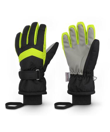 Homord gloves children waterproof ski gloves children winter gloves for boys and girls warm breathable snow dealers winter thinsulates finger gloves for 3-14 years children 3rd black XL (12-14 years) - Buy Online on GoSupps.com
