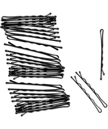 200 HAIRGRIPS TRIPLE WAVE BLACK hair grips clips SALON SLIDES BOBBY PINS - Buy Online on GoSupps.com