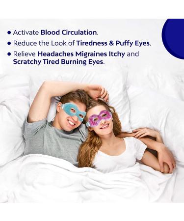 Soothing Face Mask with Flexible Gel Beads - Cold Compress for Stress Relief, Swelling, Headaches - Blue, Reusable - Buy Online on GoSupps.com
