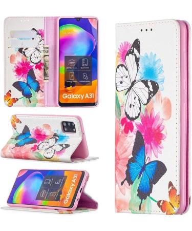 Miagon Wallet Folio Flip PU Leather Case for Samsung Galaxy A31 Creative Painted Design Full-Body Protective Cover Card Holder Kickstand Magnetic Butterfly Flower Samsung Galaxy A31 Butterfly Flower - Buy Online on GoSupps.com