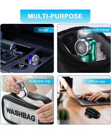Mini Portable Electric Shaver - Wet and Dry Men's Shaver for Home, Car, and Travel - USB Charging (Blue) - Buy Online on GoSupps.com