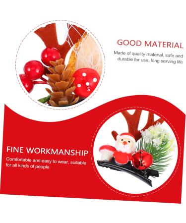 DRESSOOS 2 Pairs Christmas Hair Clips Xmas Hair Clip Girls Christmas Barrette Christmas Hair Accessories Women Hair Clips Clips for Hair Antlers Barrette Clothing Cosplay Baby Abs - Buy Online on GoSupps.com