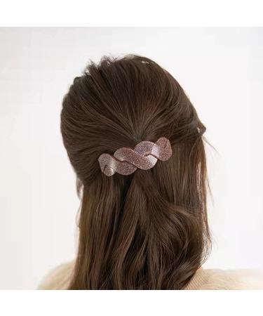 Mistofu 3-Piece Large Snap Barrettes Set for Women - Retro Classic Hair Accessories for Thick Hair - Fine Pink - Buy Online on GoSupps.com