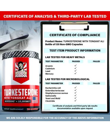 Turkesterone 15 000mg with BioPerine | Max Potency Muscle Growth & Recovery Supplement | Tongkat Ali - USA Made Non-GMO | 120 Vegan Capsules - Buy Online on GoSupps.com