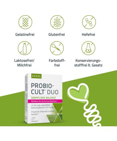 Syxyl probio -cult duo - nutritional supplement with riboflavin lactic acid bacteria & micronutrients to support intestinal flora & mucosa - 30 Capsules in Blister Pack - Buy Online on GoSupps.com
