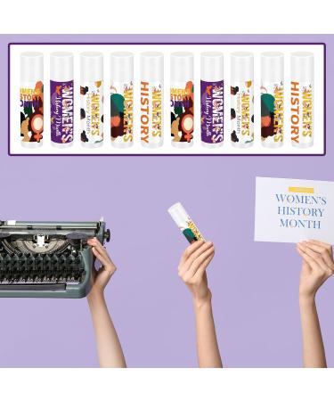 Sacubee 50 Pcs Women's History Month Lip Balm Bulk Vanilla Sunscreen Lip Balm Gift for Women's History Month Theme Favor Public Event Supplies 5 Scents - Buy Online on GoSupps.com