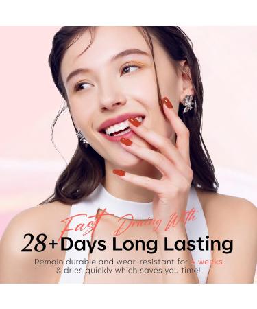 Modelones Jelly Gel Nail Polish 6 Colors Nude Gel Polish Milky White Pink Red Gel Neutral Nail Art Design Translucent Gel Nail Kits Soak Off LED Nail Gel Manicure DIY Salon Jelly Pink Red - Buy Online on GoSupps.com