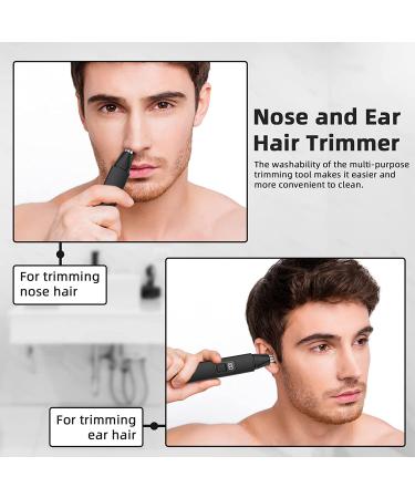 Smity Rechargeable Nose Hair Trimmer with LED Light - Dual Edge Blades for Painless Ear and Eyebrow Grooming - Buy Online on GoSupps.com