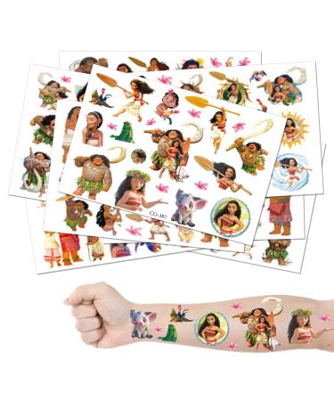 Moana Temporary Tattoos Stickers - Birthday Party Supplies, Decorations & Favors for Boys and Girls - 8 Sheets - Buy Online on GoSupps.com