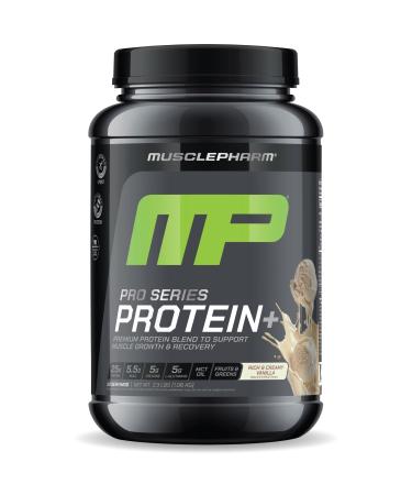 MusclePharm Pro Series Protein+ 26g Whey Protein Powder per Serving | Professional Grade 7-in-1 Blend for Muscle Growth & Workout Recovery | Creamy Vanilla 2.5 lb 24 Servings