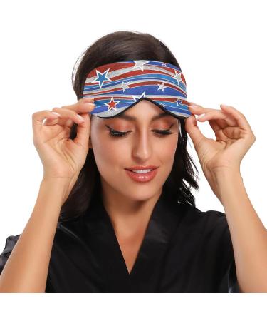 Haskirky Light Blocking Eye Mask - Breathable & Adjustable for Men and Women - Ideal for Travel, Yoga, Meditation - Deep Sleep Goodies - Blue/Red/White - Buy Online on GoSupps.com