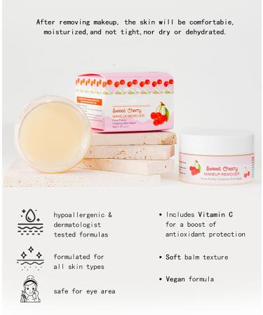 Strawberry Mini Cleansing Makeup Remover Balm - Travel Size Gentle Nourishing Balm for Deep Pore Cleansing | Refreshing Melting Oil for Men & Women - Buy Online on GoSupps.com