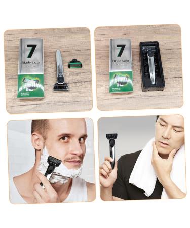 Professional Stainless Steel Men's Safety Razor Set - Short Handled Butterfly Open Beard & Eyebrow Trimmer for Precision Grooming - Buy Online on GoSupps.com