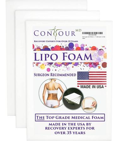 Lipo Foam Sheets for Post Surgery Compression Garments - 8 x 11 - Medical Grade, ContourMD - Set of 2 (Lipo-1) - Buy Online on GoSupps.com