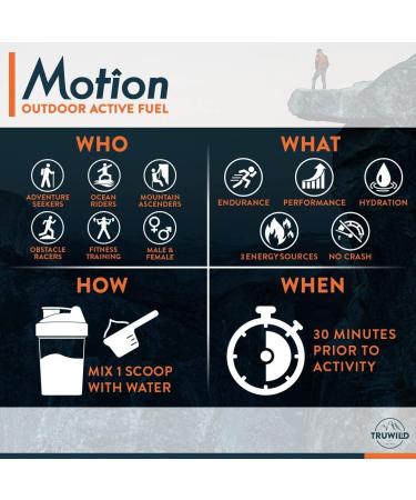 TRUWILD Motion All Natural Pre Workout Powder - Pineapple Mango Flavor | Plant Based Vegan, Organic, No Jitters, No Crash | with Electrolytes & BioPerine | 20 Servings 8.35 oz - Buy Online on GoSupps.com