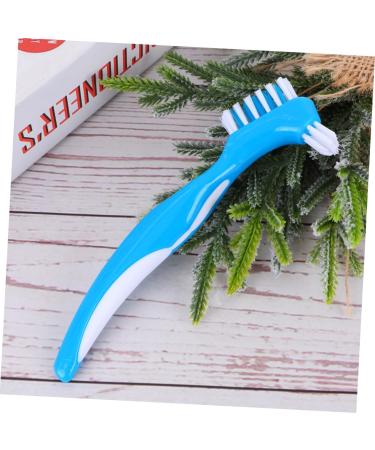 Mobestech Double-Sided Toothbrush Cleaning Tool for False Teeth 9 Piece Retainer Set | Effective Denture Care in Blue - Buy Online on GoSupps.com