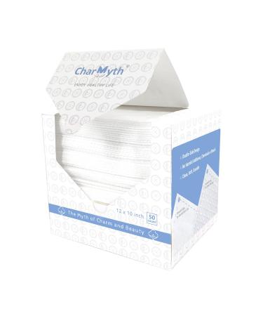 Charmyth Disposable Face Towel Clean Face Tissue Skin Towel XL Extra Thick Soft Disposable Makeup Remover Dry Wipes Organic Cruelty Free and Degradable Clean Towel for Sensitive Skin X-Large (Pack of 50)
