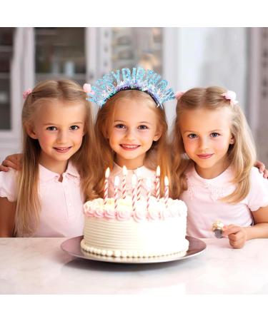 AHQiZFX Birthday Crown Birthday Headband Birthday Girl Headband Happy Birthday Headband for Women Girls Happy Birthday Accessories Crown Birthday Tiara Happy Birthday Decorations Gifts Blue - Buy Online on GoSupps.com