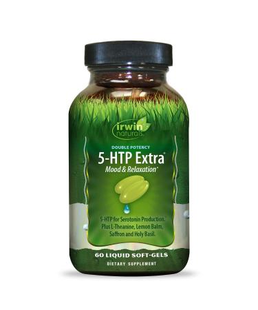 Irwin Naturals Double Potency 5-HTP Extra 60 Liquid Soft-Gels