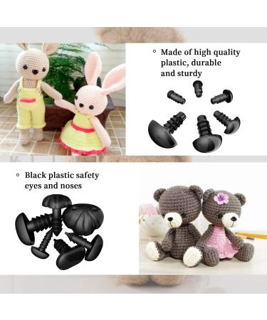 462pcs Black Safety Eyes and Noses for Stuffed Crochet Crafts - Plastic With Washers Included - Buy Online on GoSupps.com