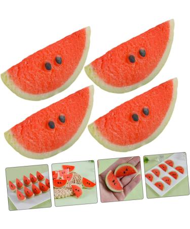 Alipis 4pcs Simulated Watermelon Slices Ornament Realistic Fruit Teaching Aid Pendant Student Fake Fruit Picture 1 5.30X2.50X2.50CM - Buy Online on GoSupps.com