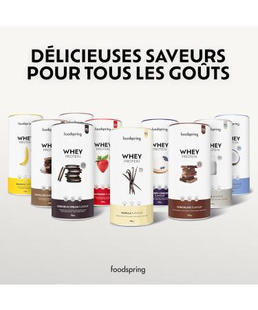 foodspring - Whey Protein Powder Chocolate Coconut - With 22g of muscle growth protein perfect solubility ultra-filtered and rich in BCAA and EAA - complete and delicious taste (750g) - Buy Online on GoSupps.com