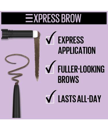 Buy Maybelline New York Express Brow Satin Duo - Eyebrow Pencil & Powder No. 05 Black Brown | International Shipping - Buy Online on GoSupps.com