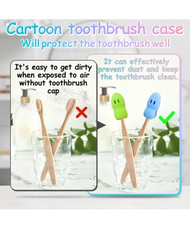 Andiker Toothbrush Cover Set - 6 Fish-Shaped Silicone Travel Caps in Macaron Colors - Perfect for Travel & Business Trips - Buy Online on GoSupps.com