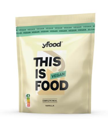 Yfood powder vegan vanilla delicious drinking meal for on the go this is food powder 26g protein 17 meals 26 vitamins and minerals 1.5kg bag taste vanilla 1.5 kg (1 Pack)