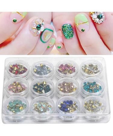 Nail Art Rhinestones Natural Nails Mixed Size Exquisite Fashion Easy To Store Glitter Nail Suitable For Decoration for Home Woman - Buy Online on GoSupps.com