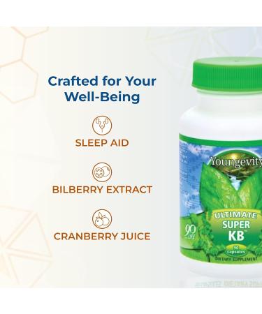 Youngevity Super KB - Proprietary Urinary Tract Health Supplement - Cranberry Bilberry Devil's Claw Horsetail & More - Ancient Legacy - 90 Capsules - Buy Online on GoSupps.com