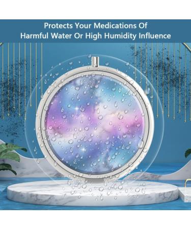 Buy Purple Banded Marble Pill Box - 3 Compartment Portable Organizer for Vitamins & Medicine | Perfect Unique Gift - Buy Online on GoSupps.com