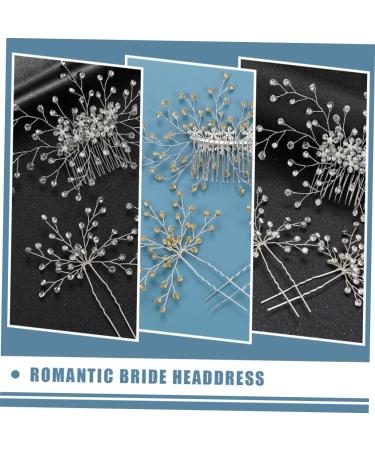 FRCOLOR 2 Sets Bridal Headwear Wedding Hair Clip Bridal Headpieces for Wedding Rhinestone Hair Headpiece Wedding Headdress Pearl Hair Pin Pearl Headpiece Comb Zinc Alloy Bride Rhinestones - Buy Online on GoSupps.com