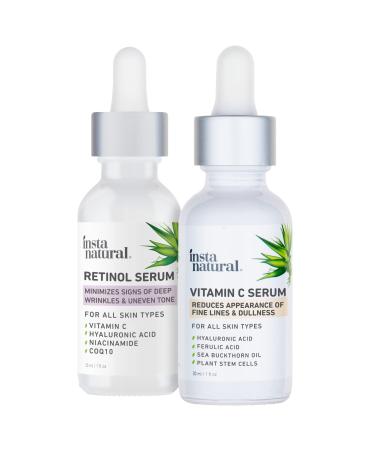 InstaNatural Day & Night Skin Duo Age Defying Serum Kit 2 Bottles 1 oz (30 ml) Each