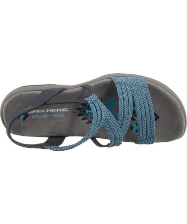 Skechers Women's Reggae Slim-Skech Appeal Z-Gore Slingback Sandal - 39 EU Navy | Comfortable & Stylish Sandals for All-Day Wear - Buy Online on GoSupps.com