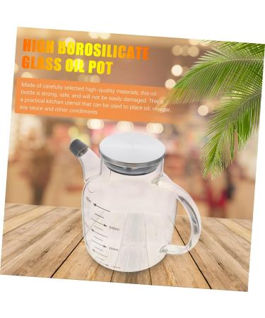 HOMSFOU Kitchen Oil Tank Kitchen Vinegar Cruet Oil Decanter Glass Terrarium Oil Vinegar Bottle Salad Dressing Containers Premium Oil Bottle Condiment Bottle Liquid High Borosilicate Glass - Buy Online on GoSupps.com