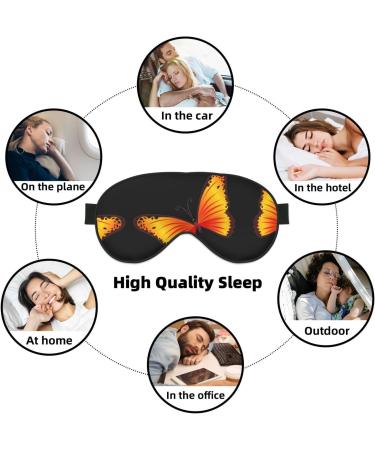 SSIMOO Butterfly Print Ultra-Soft Eye Mask - Light-Blocking for Comfortable Sleep | International Shipping - Buy Online on GoSupps.com