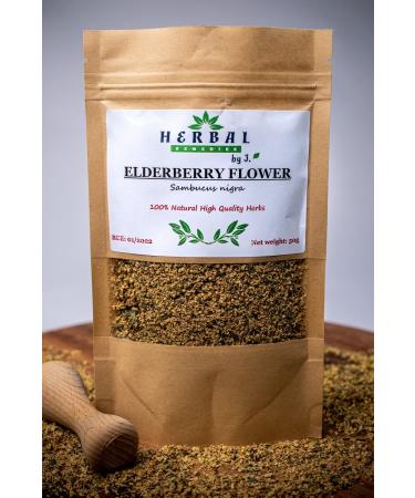 Elder Flower Tea Elderberry/Dried Loose Flower/Immune Booster Sambucus Nigra - Herbal Remedies by J. - Czarny Bez kwiat