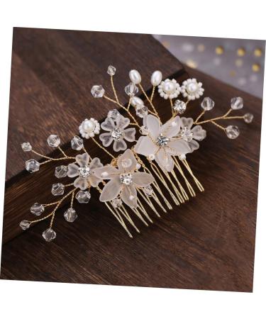 Housoutil Bridal Hair Comb Wedding Hair Comb Twist Beads Crystal Bride - Buy Online on GoSupps.com