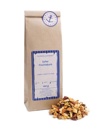 Sylter Teekontor Loose fruit teapot with apple orange rosehip peach and pineapple fruits 500g