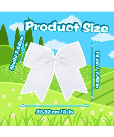 Sibba Big Large White Bows 2 PCS 8 Inch | Alligator Hair Barrettes Clips for Girls & Women - Buy Online on GoSupps.com