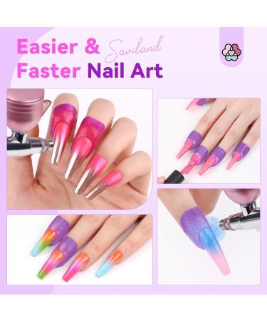 Saviland Nail Polish Protection - 99.99% UV Shield 100 U-Shaped Pieces for Beginners & Home Manicure - Purple Nail Skin Guard - Buy Online on GoSupps.com
