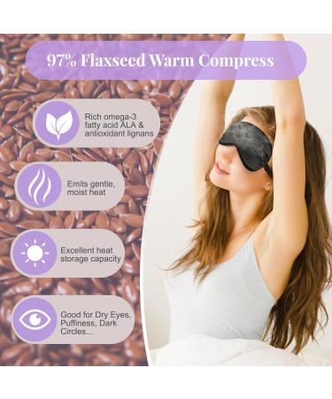 2 Pack 3D Eye Mask for Sleeping and Warm Eye Compress Set - Black Peacock Blue - Buy Online on GoSupps.com