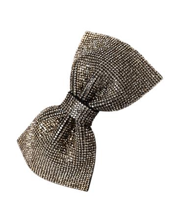 Hair Bows Clip Hair Clips Women's French Hair Clip Hair Bow Hair Clips Glitter Hair Pins Hair Bows Clip for Thick Hair Women Grey gray 1 item
